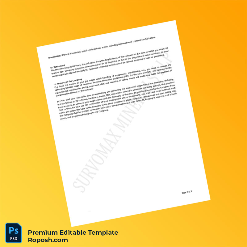 Customizable India Survomax Minerals LLP Appointment Letter Word & PDF Template 6 page Customizable India Survomax Minerals LLP Appointment Letter Word & PDF Template 6 page