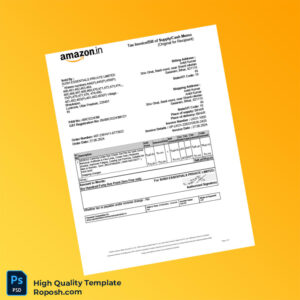 India Sush Essentials Private Limited Tax Invoice Template in Word and PDF formats