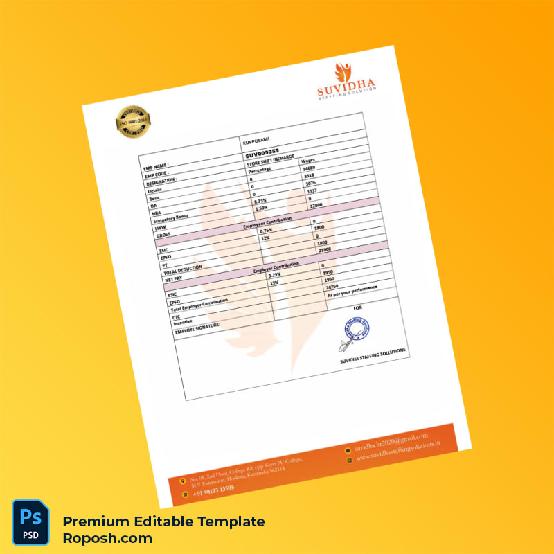 Customizable India Suvidha Employment Verification Letter Word & PDF Template 5 page Customizable India Suvidha Employment Verification Letter Word & PDF Template 5 page