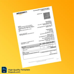 India Swash Papertech Private Limited Tax Invoice Template in Word and PDF formats 2 page