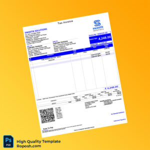 India Swastik Solutions Invoice Template in Word and PDF formats India Swastik Solutions Invoice Template in Word and PDF formats