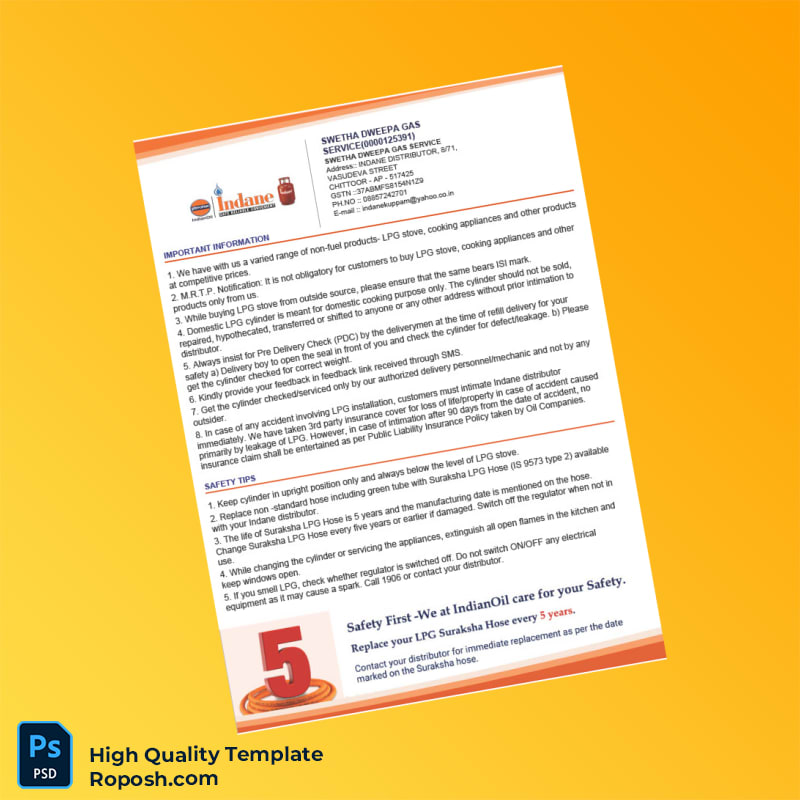 India Swetha Dweepa Gas Tax Invoice Template in Word and PDF formats 2 page India Swetha Dweepa Gas Tax Invoice Template in Word and PDF formats 2 page