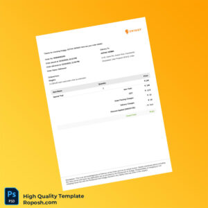 India Swiggy Invoice Template in Word and PDF formats 2 page