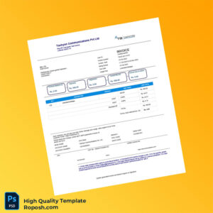 India Tachyon Communications Pvt Ltd Invoice Template in Word and PDF formats India Tachyon Communications Pvt Ltd Invoice Template in Word and PDF formats
