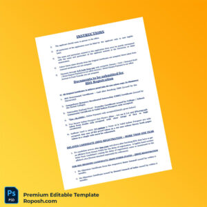 Customizable India Tamil Nadu Dental Council BDS Registration Form Editable Word & PDF Template 5 page Customizable India Tamil Nadu Dental Council BDS Registration Form Editable Word & PDF Template 5 page