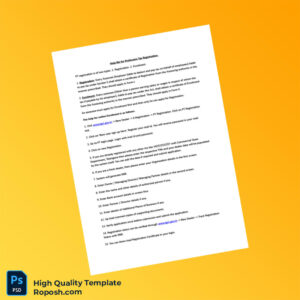 India Tax Authority Editable Business Registration Certificate Template in Word and PDF formats 2 page