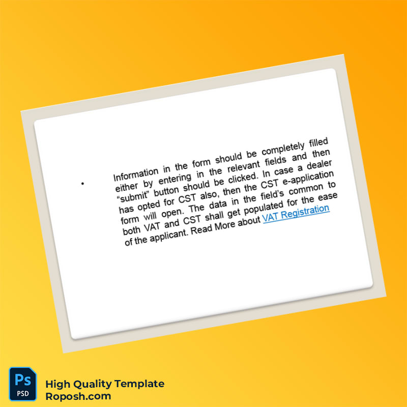 India Tax Authority Editable VAT Registration Certificate Template in Word and PDF formats 7 page India Tax Authority Editable VAT Registration Certificate Template in Word and PDF formats 7 page