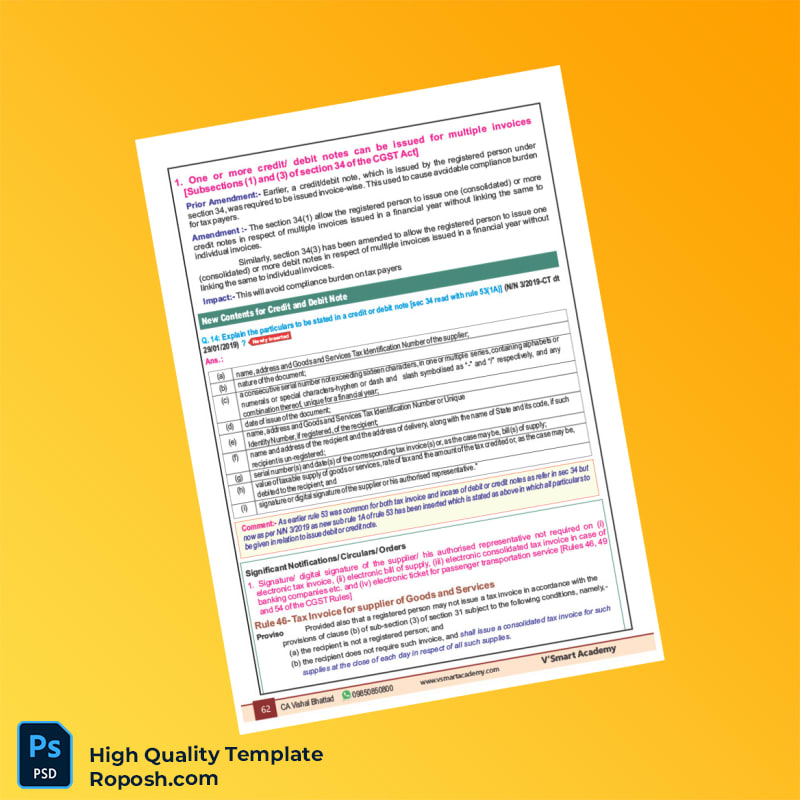 India Tax Invoice Template in Word and PDF formats 4 page India Tax Invoice Template in Word and PDF formats 4 page