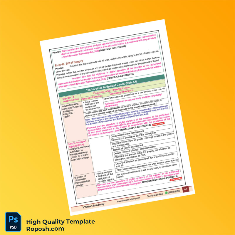 India Tax Invoice Template in Word and PDF formats 4 page India Tax Invoice Template in Word and PDF formats 4 page