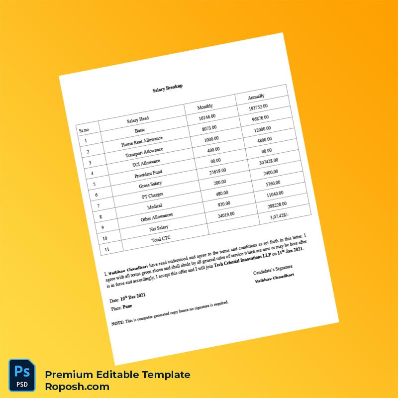 Customizable India Tech Celestial Innovations LLP Employment Verification Letter Word & PDF Template 3 page Customizable India Tech Celestial Innovations LLP Employment Verification Letter Word & PDF Template 3 page