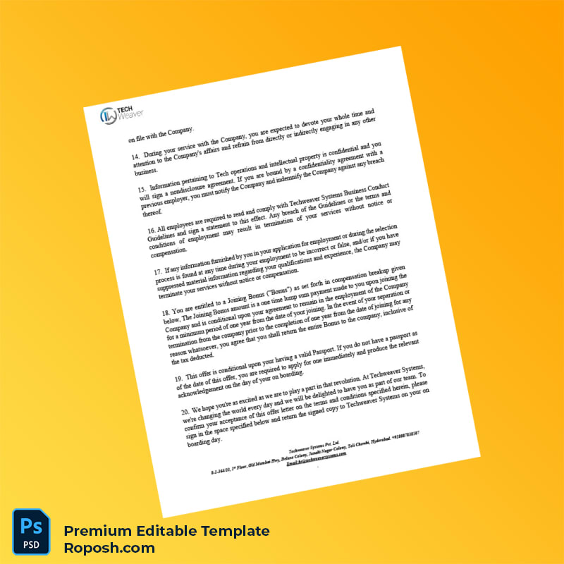 Customizable India Tech System Pvt Ltd Employment Verification Letter Word & PDF Template 5 page Customizable India Tech System Pvt Ltd Employment Verification Letter Word & PDF Template 5 page