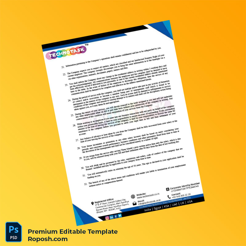 Customizable India TechnoTask Employment Verification Letter Word & PDF Template 5 page Customizable India TechnoTask Employment Verification Letter Word & PDF Template 5 page