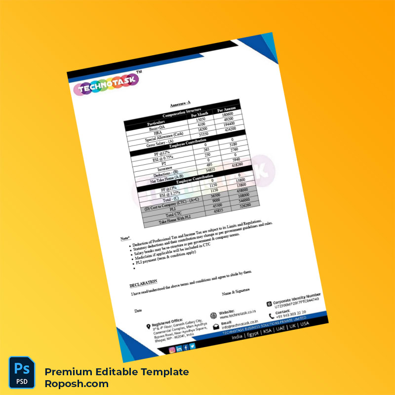 Customizable India TechnoTask Employment Verification Letter Word & PDF Template 5 page Customizable India TechnoTask Employment Verification Letter Word & PDF Template 5 page