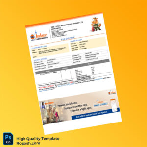 India The Consumers Co-Op Stores Ltd Tax Invoice Template in Word and PDF formats 2 page
