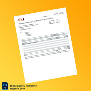 India The Webs Technologies Invoice Template in Word and PDF formats