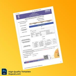 India Udyam Registration Certificate Template in Word and PDF formats 3 page India Udyam Registration Certificate Template in Word and PDF formats 3 page