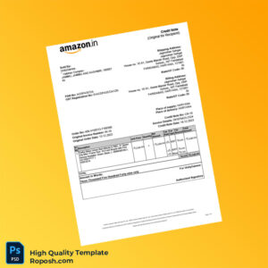 India UnityGames Credit Note Template in Word and PDF formats India UnityGames Credit Note Template in Word and PDF formats