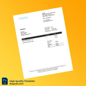 India UnoStop Invoice Template in Word and PDF formats