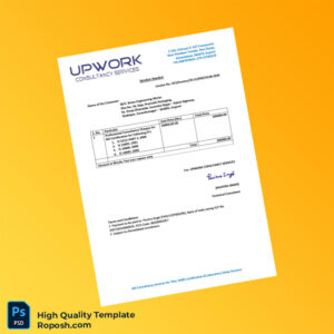 India Upwork Consultancy Services Invoice Template in Word and PDF formats India Upwork Consultancy Services Invoice Template in Word and PDF formats
