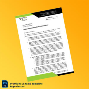 Customizable India VVNT SeQuor Appointment Letter Word & PDF Template 4 page