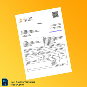 India Vardhman Enterprises Invoice Template in Word and PDF formats