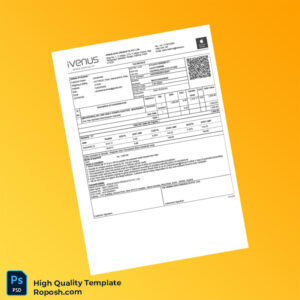 India Venus Data Products Pvt Ltd Tax Invoice Template in Word and PDF formats