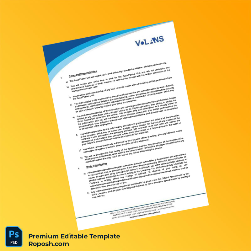 Customizable India Volans Informatics Private Limited Employment Verification Letter Word & PDF Template 8 page Customizable India Volans Informatics Private Limited Employment Verification Letter Word & PDF Template 8 page