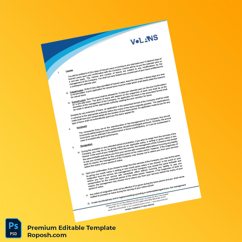 Customizable India Volans Informatics Private Limited Employment Verification Letter Word & PDF Template 8 page Customizable India Volans Informatics Private Limited Employment Verification Letter Word & PDF Template 8 page