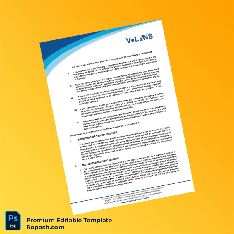 Customizable India Volans Informatics Private Limited Employment Verification Letter Word & PDF Template 8 page Customizable India Volans Informatics Private Limited Employment Verification Letter Word & PDF Template 8 page