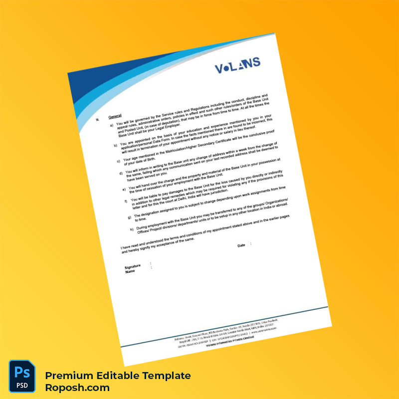 Customizable India Volans Informatics Private Limited Employment Verification Letter Word & PDF Template 8 page Customizable India Volans Informatics Private Limited Employment Verification Letter Word & PDF Template 8 page