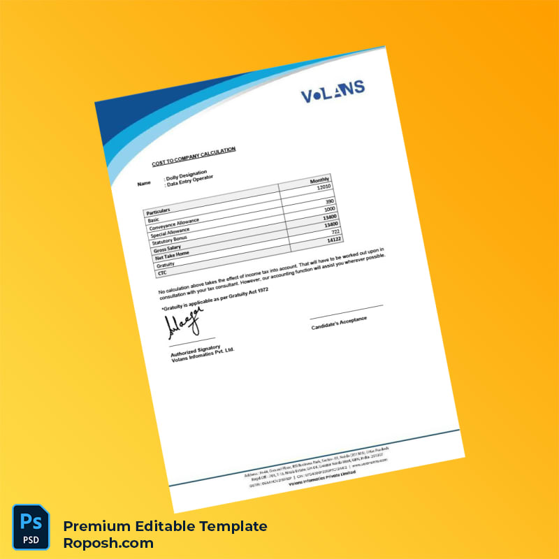 Customizable India Volans Informatics Private Limited Employment Verification Letter Word & PDF Template 8 page Customizable India Volans Informatics Private Limited Employment Verification Letter Word & PDF Template 8 page