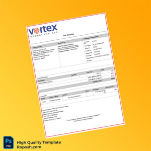 India Vortex Infoway Pvt Ltd Tax Invoice Template in Word and PDF formats India Vortex Infoway Pvt Ltd Tax Invoice Template in Word and PDF formats