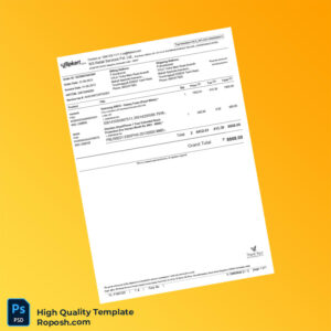 India WS Retail Services Invoice Template in Word and PDF formats 3 page