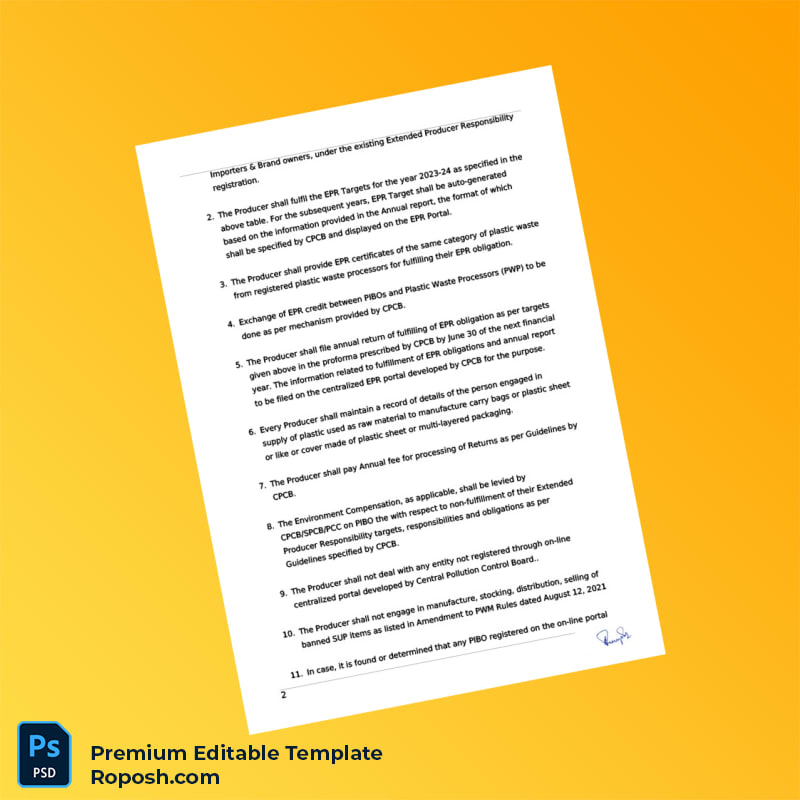 Customizable India West Bengal Pollution Control Board Registration Certificate Editable Word & PDF Template 3 page Customizable India West Bengal Pollution Control Board Registration Certificate Editable Word & PDF Template 3 page