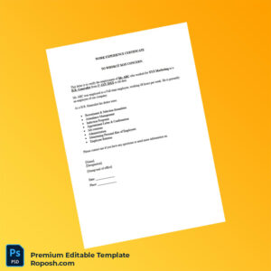 Customizable India XYZ Marketing Employment Verification Letter Word & PDF Template