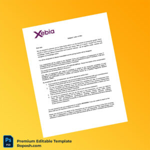 Customizable India Xebia IT Employment Verification Letter Word & PDF Template 4 page Customizable India Xebia IT Employment Verification Letter Word & PDF Template 4 page