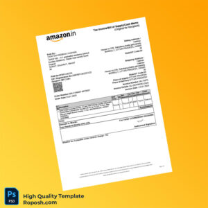 India Yash Govindbhai Vaghani Tax Invoice Template in Word and PDF formats