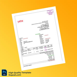 India Yatra Online Limited Invoice Template in Word and PDF formats 2 page India Yatra Online Limited Invoice Template in Word and PDF formats 2 page