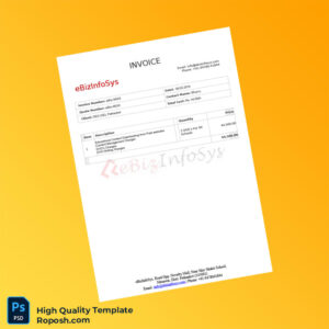 India eBizInfoSys Invoice Template in Word and PDF formats