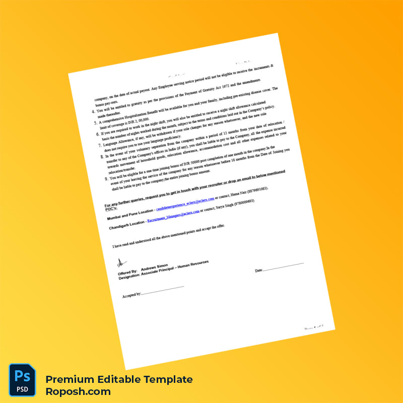 Customizable India eClerx Services Ltd Employment Verification Letter Word & PDF Template 5 page Customizable India eClerx Services Ltd Employment Verification Letter Word & PDF Template 5 page