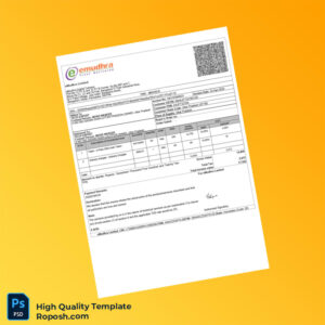 India eMudhra Limited Tax Invoice Template in Word and PDF formats
