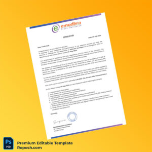 Customizable India eMudra Employment Verification Letter Word & PDF Template Customizable India eMudra Employment Verification Letter Word & PDF Template