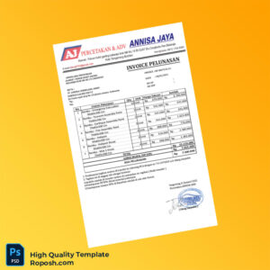 Indonesia Annisa Jaya Percetakan Invoice Template in Word and PDF formats