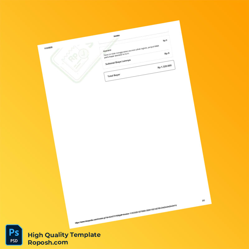 Indonesia Bardi Official Store Invoice Template in Word and PDF formats 2 page Indonesia Bardi Official Store Invoice Template in Word and PDF formats 2 page