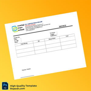 Indonesia CV Cantigi Raya Solusi Invoice Template in Word and PDF formats Indonesia CV Cantigi Raya Solusi Invoice Template in Word and PDF formats