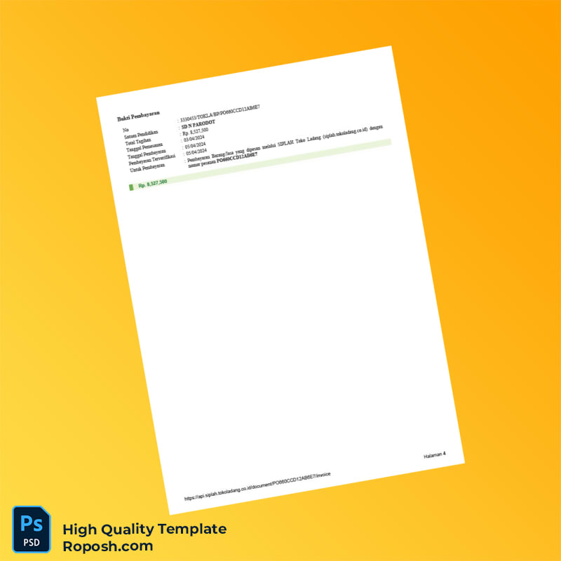 Indonesia CV Karya Cipta Istiqomah Invoice Template in Word and PDF formats 4 page Indonesia CV Karya Cipta Istiqomah Invoice Template in Word and PDF formats 4 page