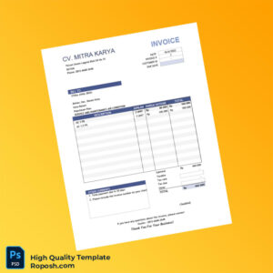 Indonesia CV MITRA KARYA Invoice Template in Word and PDF formats 6 page