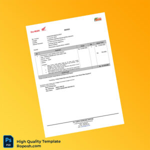 Indonesia CV Surya Gemilang Motor Invoice Template in Word and PDF formats 2 page