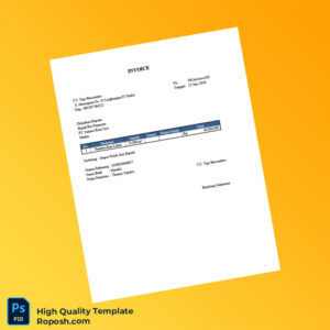 Indonesia CV Tiga Bersaudara Invoice Template in Word and PDF formats