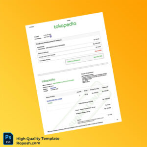 Indonesia Deeneshop Invoice Template in Word and PDF formats 2 page